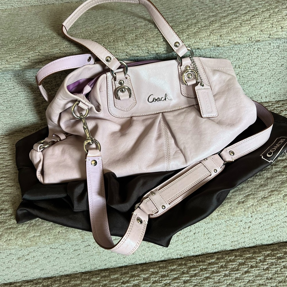 Leather Coach handbag